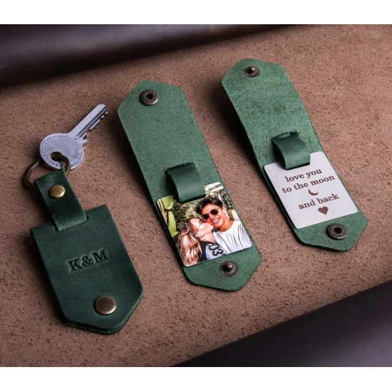 Man accessory - Leather keychain with photo, unique photo gift for man, keychain for him, gift ideas for men Man accessory - Leather keychain with photo, unique photo gift for man, keychain for him, gift ideas for men