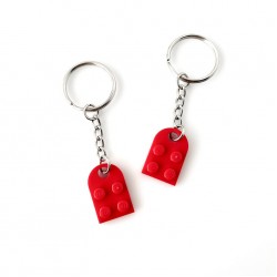 Heart Keychain Set - Made with Authentic LEGO® Bricks, Matching Friendship keychains, Gift for Couples, BFFs - Very High Quality & DURABLE