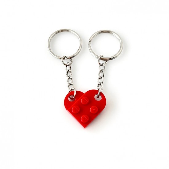 Heart Keychain Set - Made with Authentic LEGO® Bricks, Matching Friendship keychains, Gift for Couples, BFFs - Very High Quality & DURABLE Heart Keychain Set - Made with Authentic LEGO® Bricks, Matching Friendship keychains, Gift for Couples, BFFs - Very High Quality & DURABLE